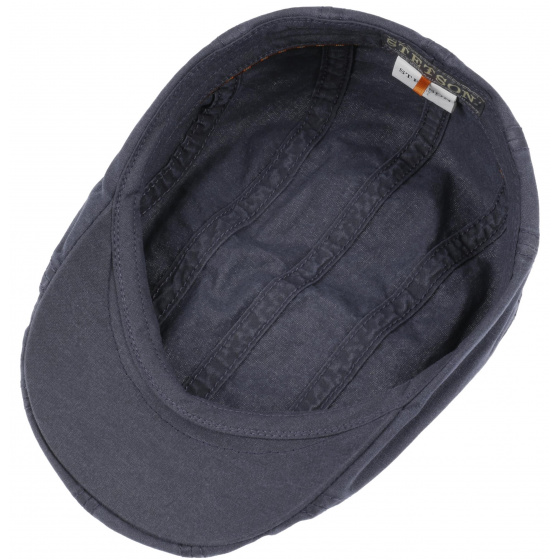 Casquette Plate Madison delavée Marine Cotton Stetson