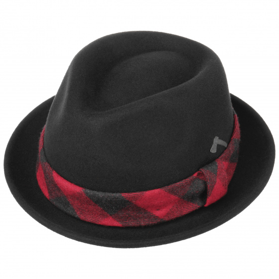 Chapeau Porkpie Bûcheron Feutre Laine Noir - Stetson