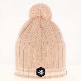 Bonnet Pompon Laine Sancy Rose - White Bonnet
