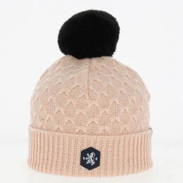 Bonnet Pompon Laine La Clusaz - Blanc Bonnet