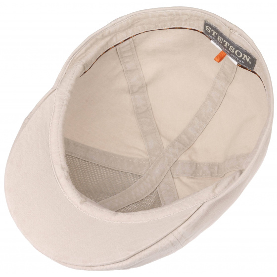 Casquette Plate Coton Bio Beige - Stetson