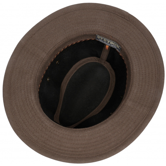 Brown Organic Cotton Virginia Traveller Hat - Stetson