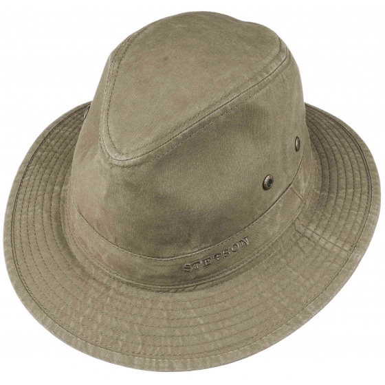 Chapeau Traveller Virginia Coton Biologique Kaki UPF 40+ - Stetson Chapeau Traveller Virginia Coton Biologique Kaki UPF 40+ - Stetson