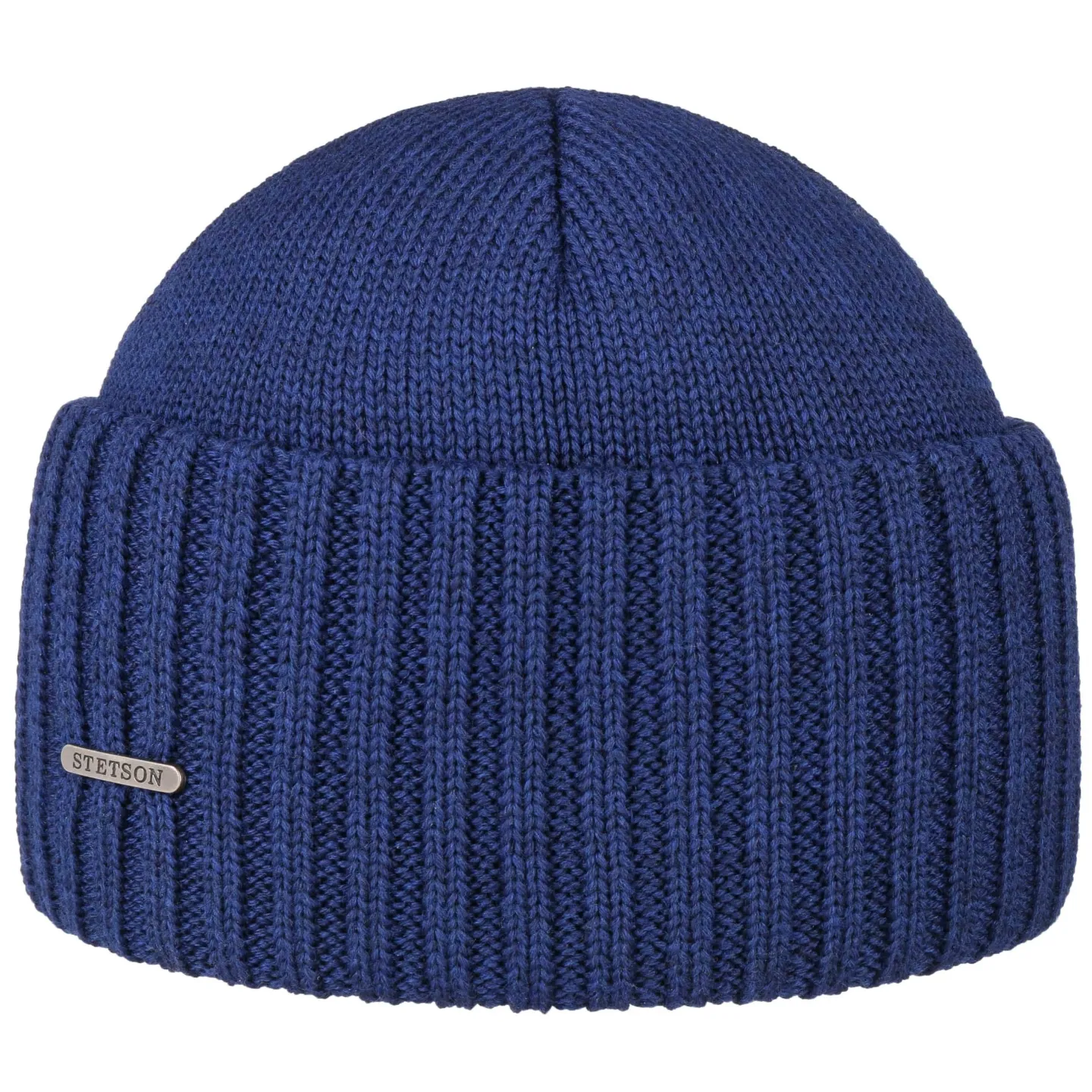 Blue Wool Northport Reversed Short Beanie - Stetson