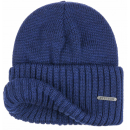 Blue Wool Northport Reversed Short Beanie - Stetson