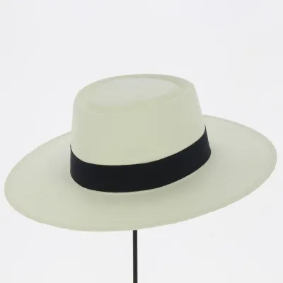 Chapeau Canotier Bolero Panama Blanc - City Sport