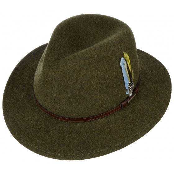 Khaki Newberg Vitafelt Traveler Hat - Stetson