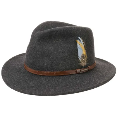 Chapeau Traveller Vitafelt Newberg Noir Chiné - Stetson