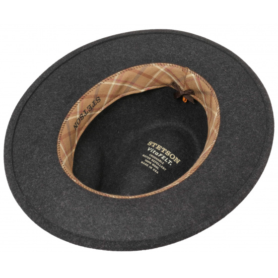 Chapeau Traveller Vitafelt Newberg Noir Chiné - Stetson Chapeau Traveller Vitafelt Newberg Noir Chiné - Stetson