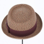 PorkPie Indian Wells Hat Bordeaux Paper - Traclet