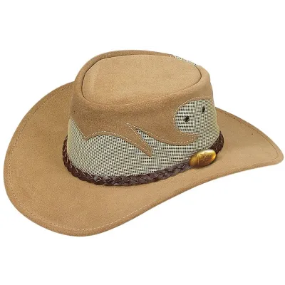 Rockhampton Traveler Hat Leather Sand - Jacaru Reference: 17695| Traclet Hat Shop