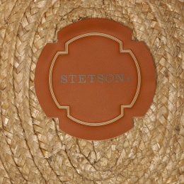 Canotier Paille Naturelle Ruban Rouge & Bleu Marine- Stetson