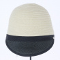 White and Black Straw Paper Cuban Cap - Traclet