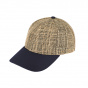 Baseball straw cap with cotton peak - Traclet