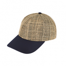 Straw Baseball Cap with cotton visor - Traclet