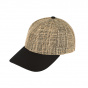 Baseball straw cap with cotton peak - Traclet