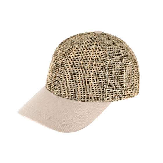 Casquette Baseball Paille avec visière coton - Traclet Casquette Baseball Paille avec visière coton - Traclet