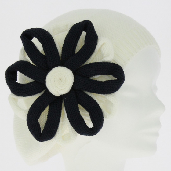 Béret Irma Coton Fleur blanc - BeBeret