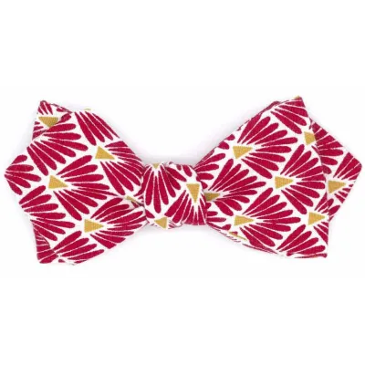 Japanese Red Amaranth Bow Tie - Le Coq En Pap