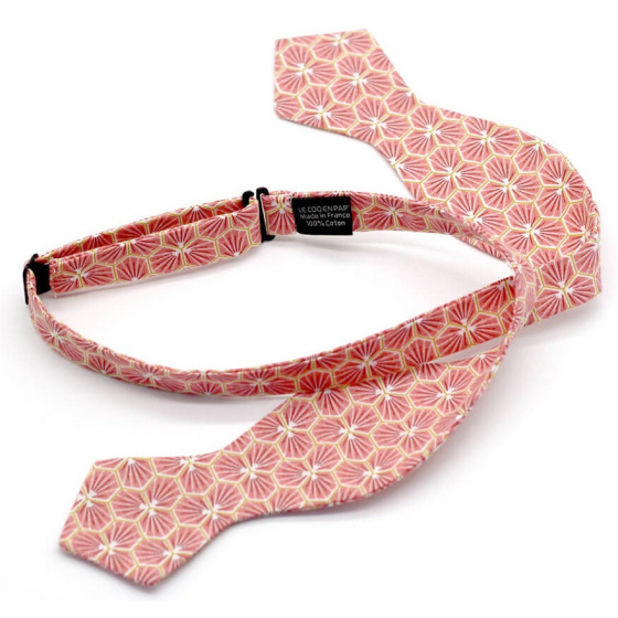 Nœud Papillon Rose Corail Japonais - Le Coq En Pap