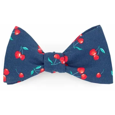 Nœud Papillon Fleuri & Cerises Mon Cherry - Le Coq En Pap