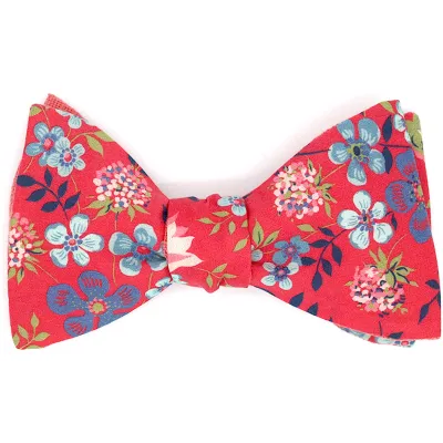 Edenham Reversible Flowered Bow Tie - Le Coq En Pap