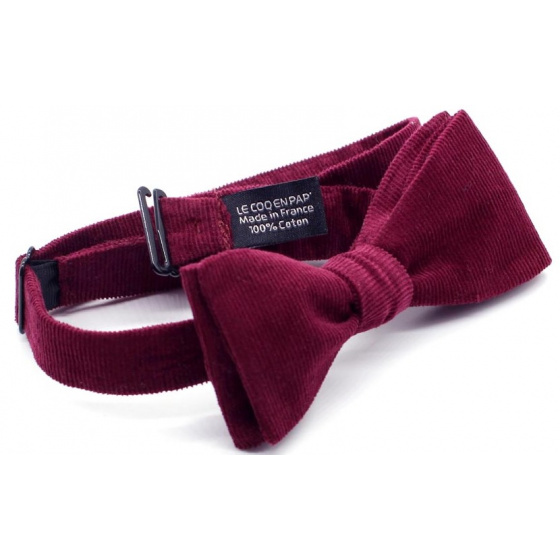 Nœud Papillon Velours Bordeaux - Le Coq En Pap