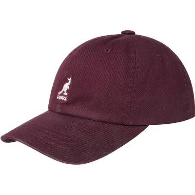 Washed Baseball Cap Cotton Bordeaux - Kangol