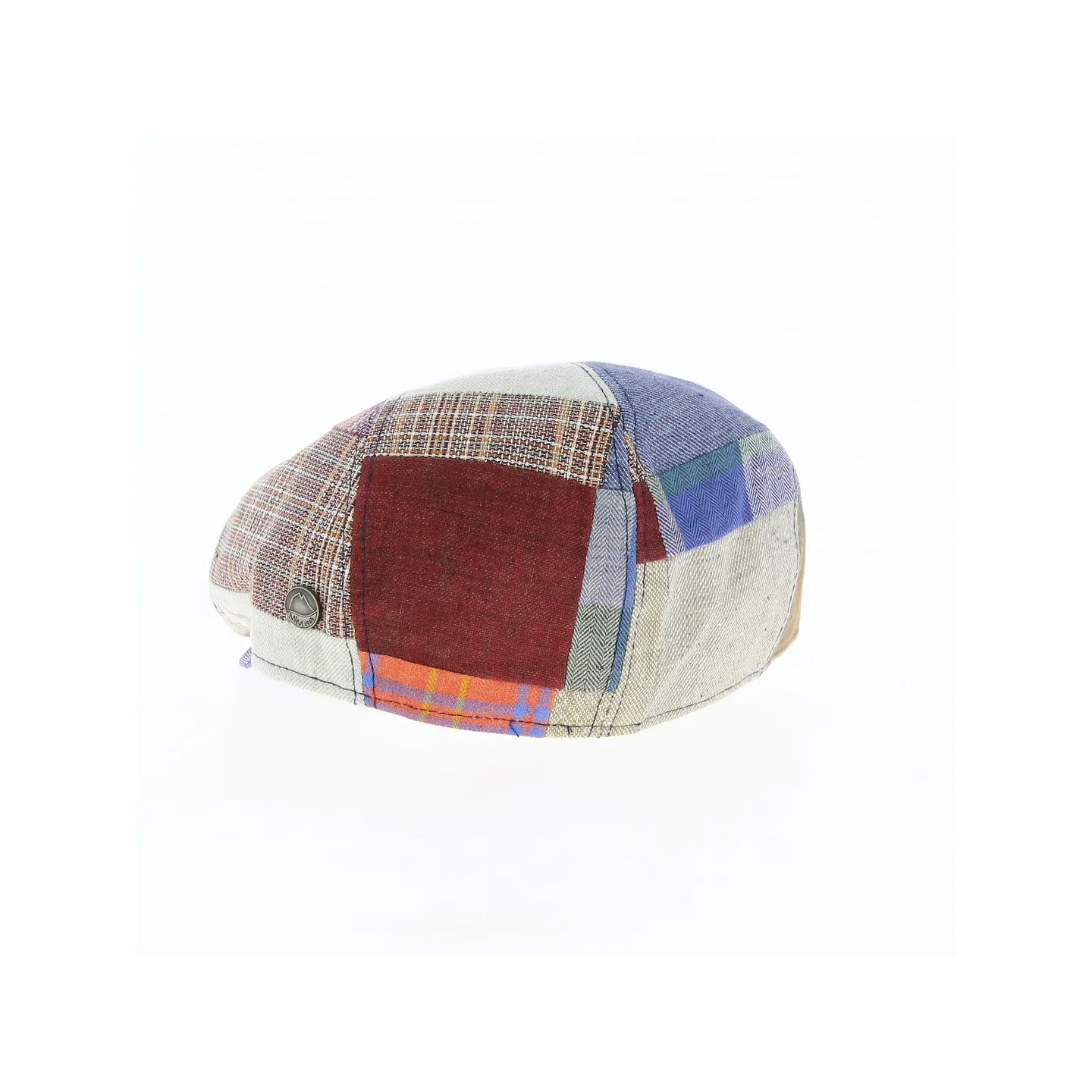 Linen and Cotton Patchwork Cap - MTM Reference: 15528 | Chapellerie Traclet