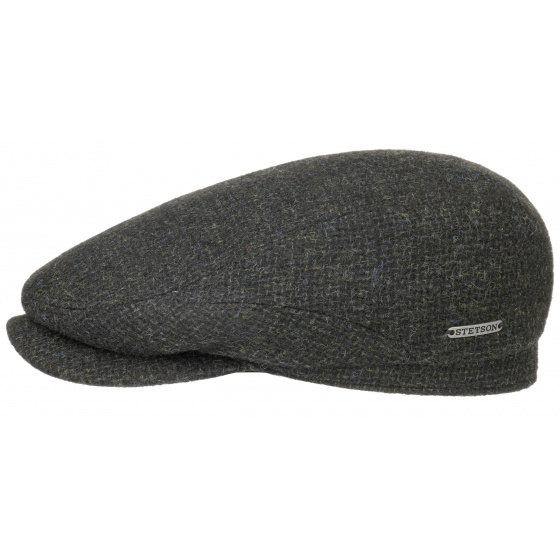 Belfast Castle Wool Green Black Mottled Cap - Stetson