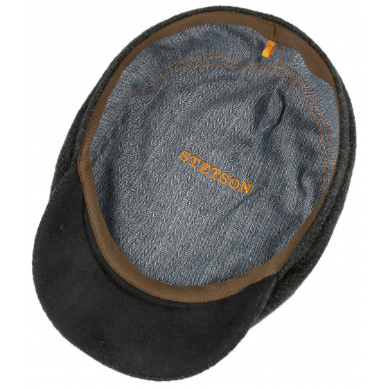 Belfast Castle Wool Cap Heathered Green Black - Stetson
