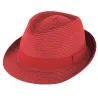 Chapeau Trilby Paille Papier Rouge - Traclet Reference : 17742| Chapellerie Traclet
