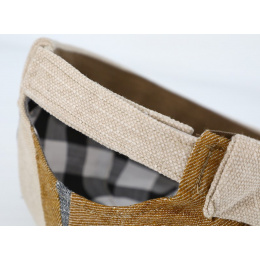 Docker Beanie Patchwork Cotton & Linen orange - Traclet