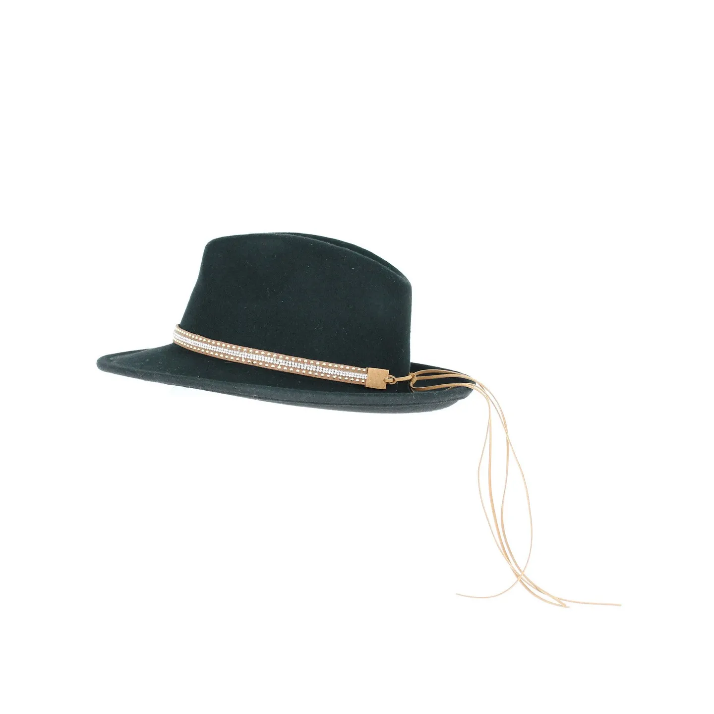 Chapeau Fedora Feutre Laine Noir Imperméable - Traclet