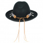 Fedora Hat Felt Wool Aztec Black Waterproof - Traclet