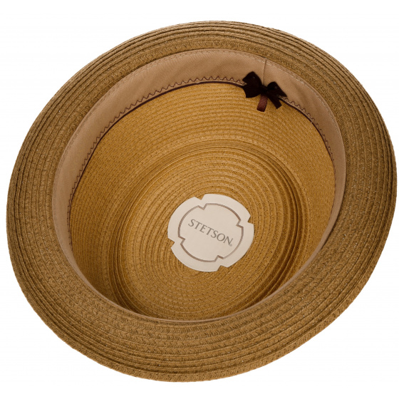 Chapeau Porkpie Scriba Toyo Beige & Taupe - Stetson