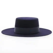 Chapeau Santiago - Cordobes/Canotier Feutre Laine Marine - Traclet