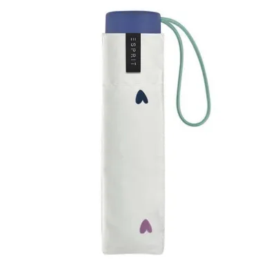 Love Mini Umbrella with White Hearts - Esprit