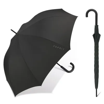 Parapluie Canne Long Noir - Esprit Reference : 17759| Chapellerie Traclet