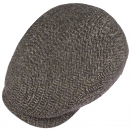 Belfast Herringbone Wool Brown Cap - Stetson
