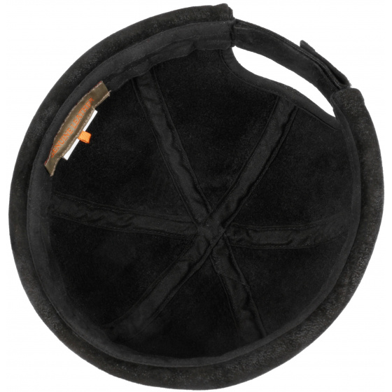 Black Leather Docker Beanie - Stetson Black Leather Docker Beanie - Stetson