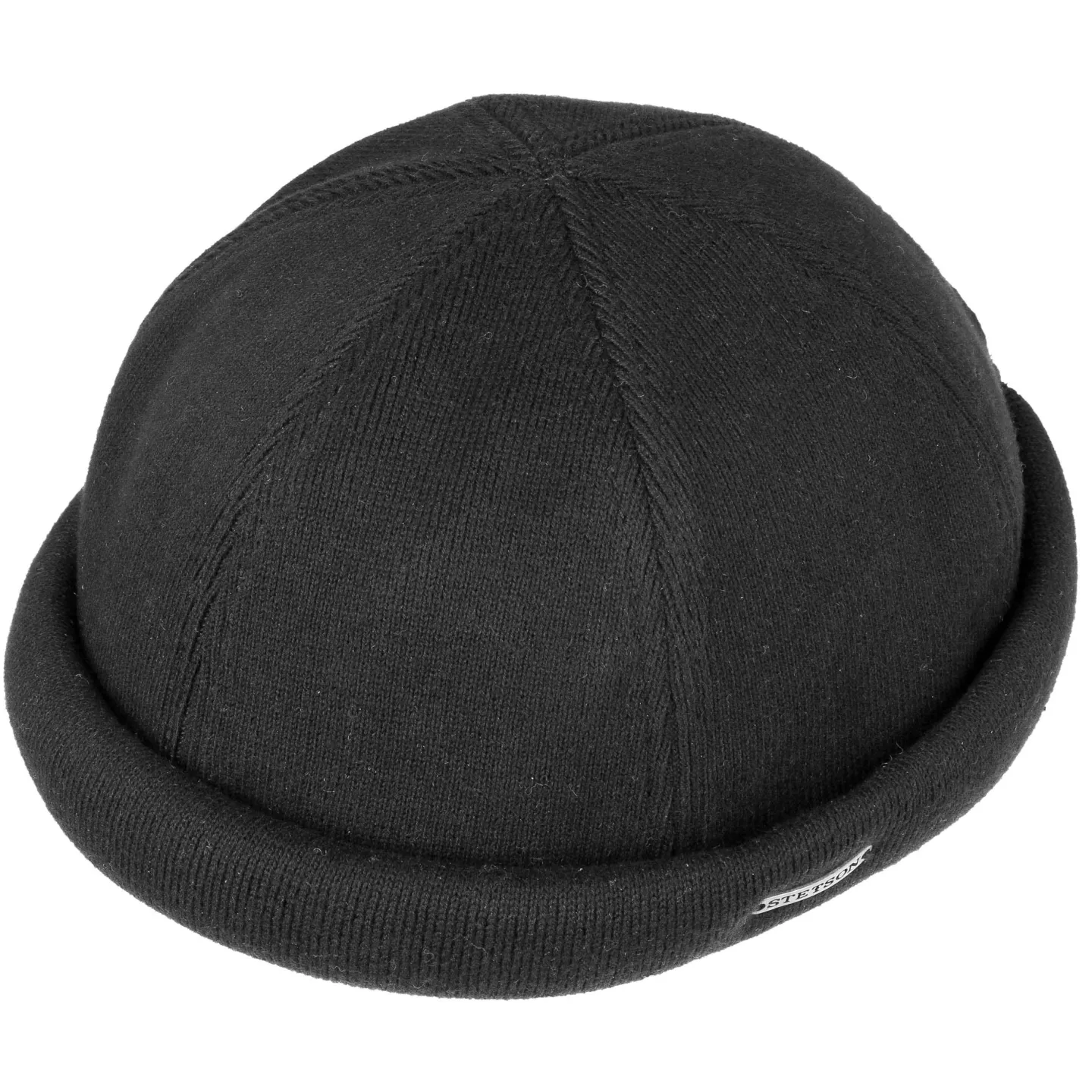 Bonnet Docker Liner Coton Noir - Stetson Reference : 7615 | Chapellerie Traclet