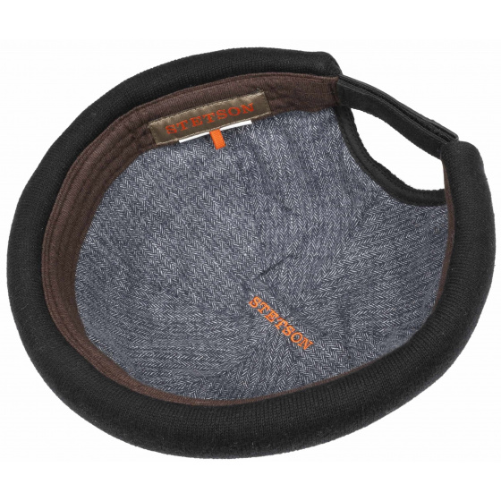 Bonnet Docker Liner Coton Noir - Stetson Bonnet Docker Liner Coton Noir - Stetson