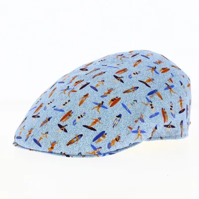Casquette Plate Coton Surf Bleu - Traclet