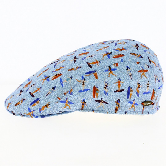 Casquette Plate Coton Surf Bleu - Traclet