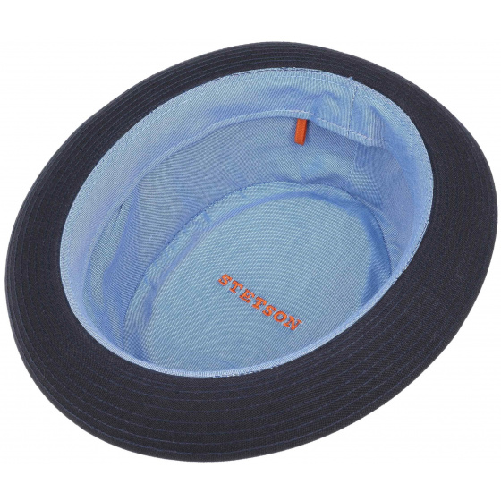 Navy Pork Pie Athens Hat UPF 40+ - stetson