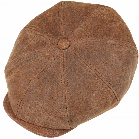 Burney Leather Hatteras Cap - Stetson Burney Leather Hatteras Cap - Stetson