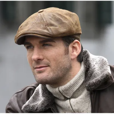 Casquette hatteras Burney cuir - Stetson