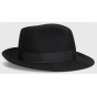 Borsalino Foldable Alessandria Fedora Hat - Black