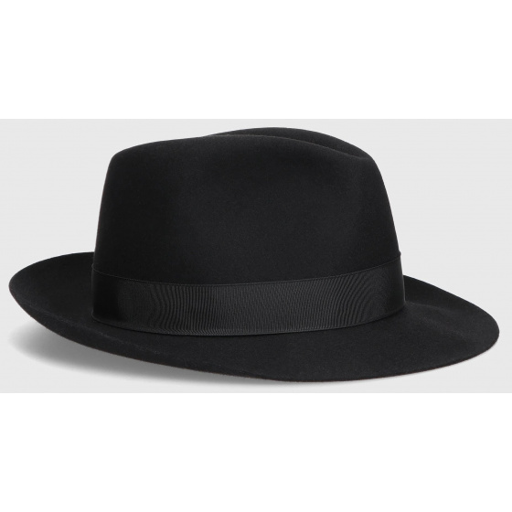 Borsalino Foldable Alessandria Fedora Hat - Black
